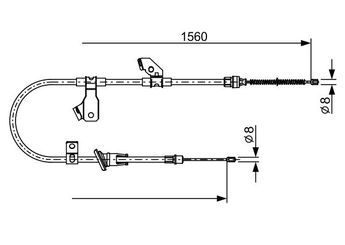 El Fren Teli Arka Sağ veya Sol BOSCH 1 987 482 626  1987482626 MR955256 4544200085