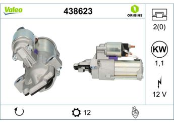 Marş Dinamosu  VALEO 438623  2255238 11000 KV6T11000AA KV6T-11000-AA KV6T11000AC