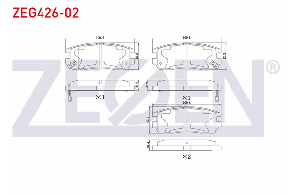 Fren Disk Balata Arka Opel Monterey (1992->)  ZEGEN ZEG426-02