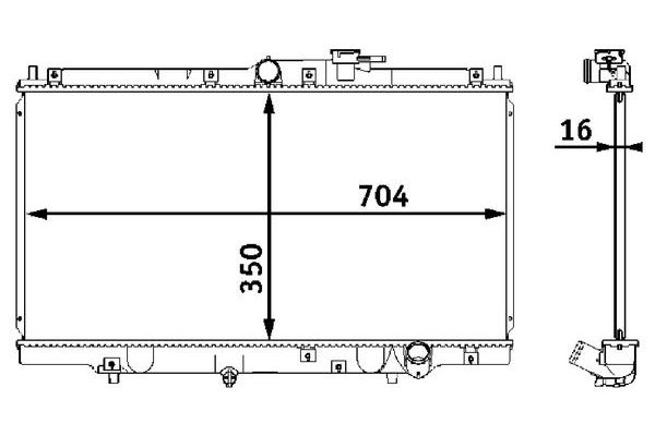 Su Radyatörü  Honda Accord 4 Kapı (CC/CE)(10.1992->)  MAHLE CR 202 000S