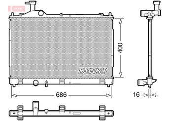 Su Radyatörü  DENSO DRM45056  DRM45056 1350A601 1350A602 1350A825