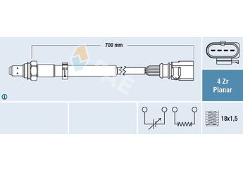 Oksijen (Lambda) Sensörü  FAE 77633  22906262BR 022 906 262 BR