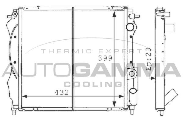Su Radyatörü  Renault Clio I Faz III (04.1996->)  KALE 0505082AL