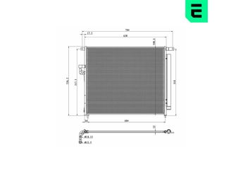 Klima Radyatörü  ERA 667375  5264360 5139233 AB3919710AA AB3919710AB UC9M61480 UC9M61480A