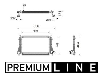 Turbo Radyatörü  MAHLE CI 745 000P  CI745000P CI 745 000P 5Q0145803AB 5Q0145803AD