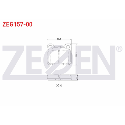 Fren Disk Balata Arka ZEGEN ZEG157-00