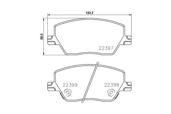 Fren Disk Balata Ön Fiat Egea (357) S.Wagon (2016->)  MAGNETI MARELLI 363700423170