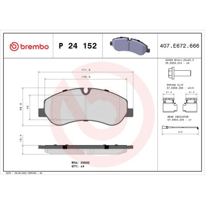 Fren Disk Balata Ön BREMBO P 24 152