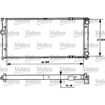 Su Radyatörü  Volkswagen Polo III Classic (6V2)(10.1995->2002)  VALEO 731266