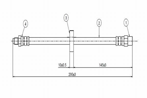 Fren Hortumu Ön Sağ veya Sol Volkswagen Scirocco II (533)(04.1981->1992)  CAVO C800 144A