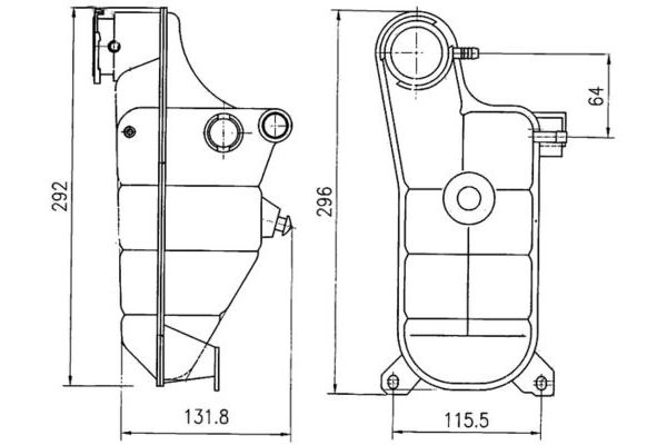Radyatör Yedek Su Deposu  Mercedes E -Serisi S.Wagon (BM 124)(10.1992->)  MAHLE CRT 119 000S