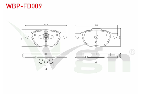 Fren Disk Balata Ön Ford Focus C-MAX (CAP)(2003->2007)  WGN WBP-FD009