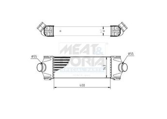 Turbo Radyatörü  MADE IN TAIWAN 6C119L440AC  6C119L440AC 1371241 1376241 1423732 1432226 6C119L440AB