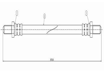 Fren Hortumu Ön Sağ veya Sol CAVO C900 028A  60724771 60727319 116014554400 1,16015E11 1,16015E+11 1,16335E11 1,16335E+11 212938 GBH743 NRC8494 NRD9457 NRC9457