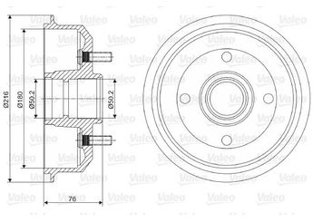 Kampana Arka Sağ veya Sol VALEO 237066  7S511113AA 1000859 1017668 1045392 1499061 4034886 7S51-1113-AA