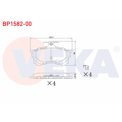 Fren Disk Balata Ön VEKA BP1582-00