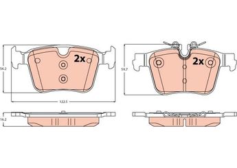 Fren Disk Balata Arka TRW GDB2532  POLESTAR32287446 32287446