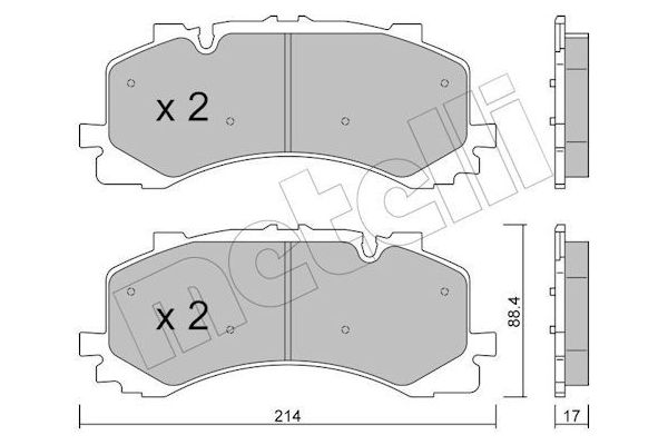 Fren Disk Balata Ön Audi S8 (4NC)(11.2021->)  METELLI 22-1252-0