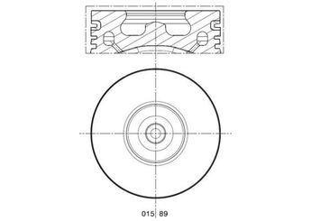 Piston (89.91MM-STD)   MAHLE 015 89 10  3C1Q 6K100 BBD 3C1Q 6K100 BAD