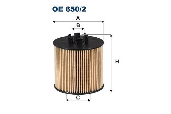 Yağ Filtresi  Volkswagen Jetta V (1K2)(08.2005->2010)  FILTRON OE 650/2