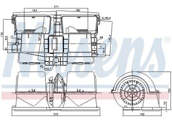 Kalorifer Motoru  NISSENS 87134  1854876 1854877 2195206