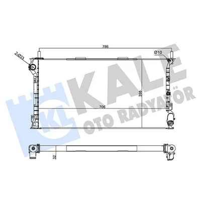 Su Radyatörü  Ford Tourneo Connect (TC7)(2002->)  KALE 174700