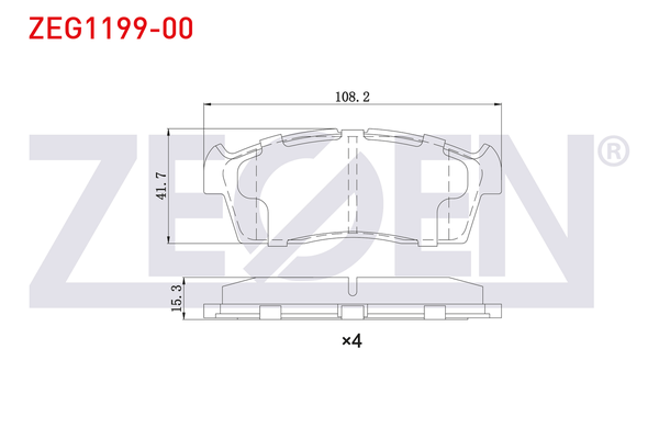 Fren Disk Balata Ön Citroen C-ZERO (08.2010->)  ZEGEN ZEG1199-00