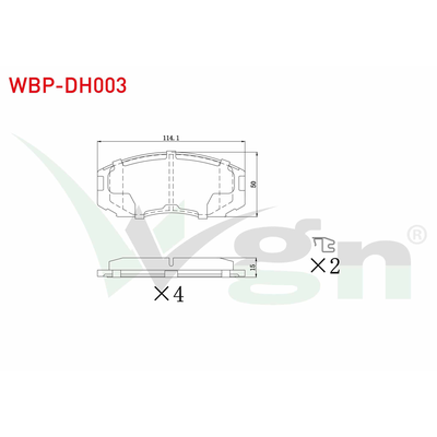 Fren Disk Balata Ön WGN WBP-DH003