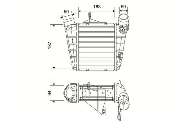 Turbo Radyatörü  Seat Cordoba 4 Kapı (6L2)(09.2002->)  VALEO 822943