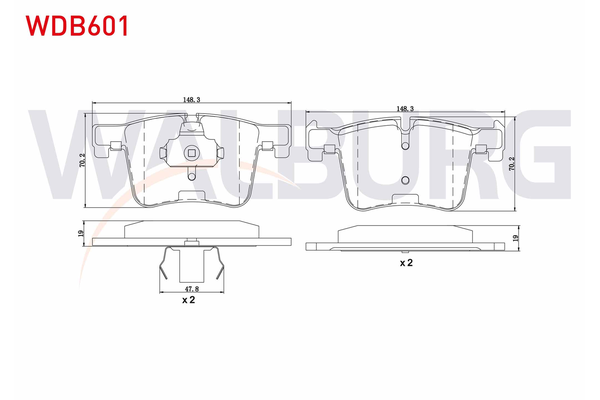 Fren Disk Balata Ön BMW 3 Serisi Touring (F31N)(2015->)  WALBURG WDB601
