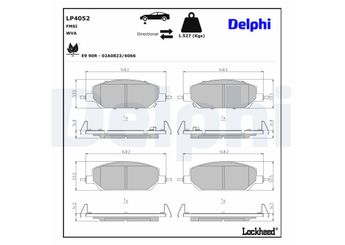 Fren Disk Balata Ön DELPHI LP4052  1326924600 1432905100 SC2E3501500