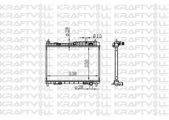 Su Radyatörü  KRAFTVOLL 08040050  4B0121251A 1516267 1523440 1548603 2029176 8V518005BD 8V518005BE 8V518005BF