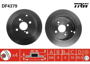 Fren Disk Ayna Arka Sağ ve Sol MANDO MBC035294  4243102050 4243102070 4243102071