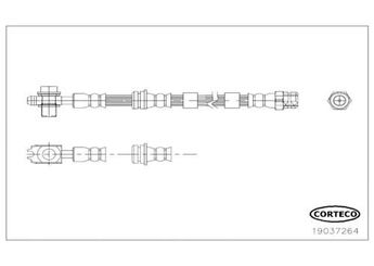 Fren Hortumu Ön Sağ veya Sol MAHER 13801  5Q0611701C