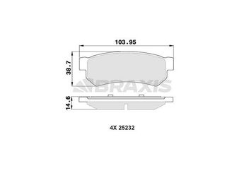 Fren Disk Balata Arka BRAXIS AA0357  96800089