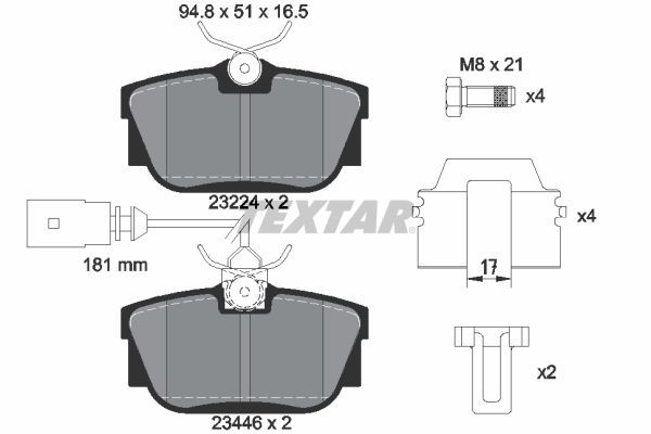 Fren Disk Balata Ön Ford Galaxy (VY)(2000->)  TEXTAR 2344605