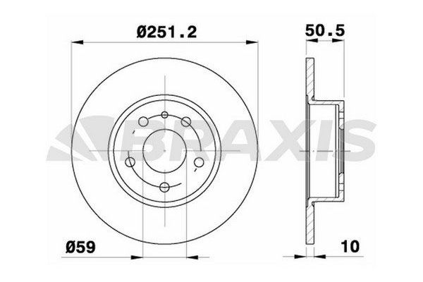 Fren Disk Ayna Arka Sağ ve Sol Alfa Romeo 164 (1988->)  BRAXIS AE0154