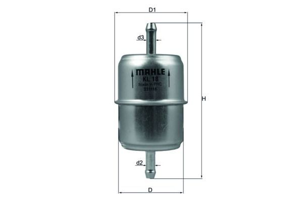 Yakıt Filtresi  MAHLE KL 18 OF