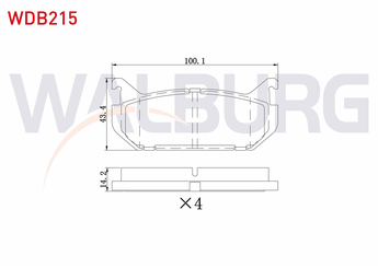 Fren Disk Balata Arka WALBURG WDB215  