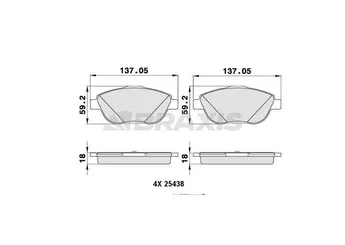 Fren Disk Balata Ön BRAXIS AA0211  1607083180
