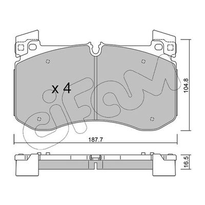 Fren Disk Balata Ön Mercedes GLE -Serisi Coupe (BM167)(11.2019->)  CIFAM 822-1308-0