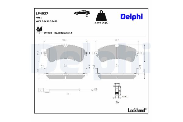 Fren Disk Balata Arka Ford Transit / E-Transit (TTS) P.Van (2019->)  DELPHI LP4037