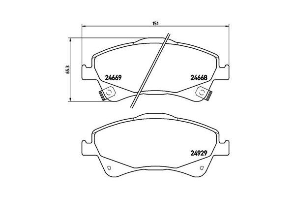 Fren Disk Balata Ön Toyota Verso (AUR2/ZGR2)(2009->)  MAGNETI MARELLI 363700483109