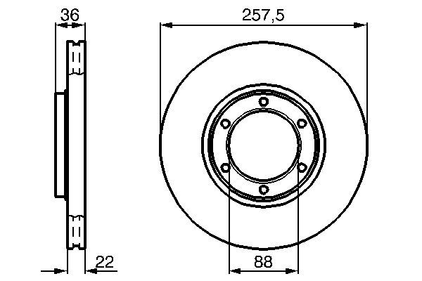 Fren Disk Ayna Ön Sağ ve Sol Opel Frontera A (1992->)  BOSCH 0 986 478 596