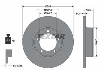 Fren Disk Ayna Arka Sağ ve Sol LAND ROVER ORJINAL SDB100980  lr018026 FTC2805 FTC3846 LR018026 SDB000330 SDB100980