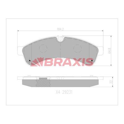 Fren Disk Balata Arka Iveco Daily P.Van (2011->)  BRAXIS AA0760