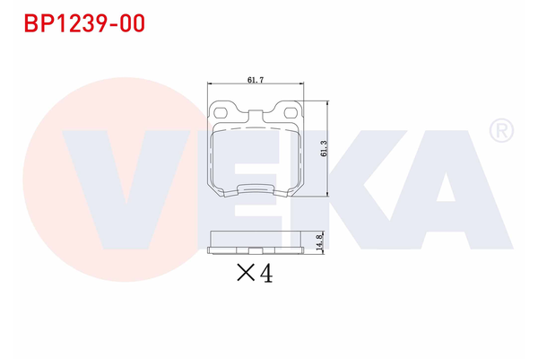 Fren Disk Balata Arka Opel Vectra B 4/5 Kapı (1995->)  VEKA BP1239-00