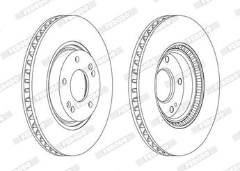 Fren Disk Ayna Ön Sağ ve Sol FERODO DDF1795C  517122L500 517123V000 51712A6600 517121M500 51712M0500 S517122L500