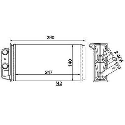 Kalorifer Radyatörü  Fiat Strada (278)(1999->)  FIAT ORJINAL 6723061E