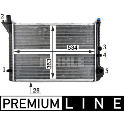 Su Radyatörü  Volvo Serisi 460 (1989->)  MAHLE CR 212 000P